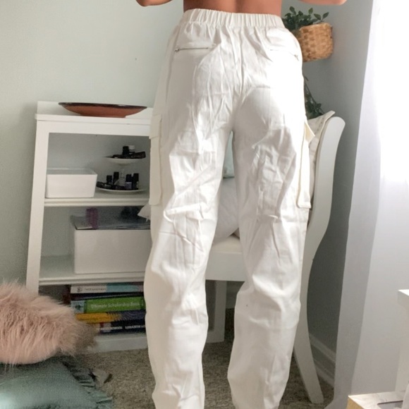 tiger mist white cargo joggers SIZE:S - Picture 2 of 5